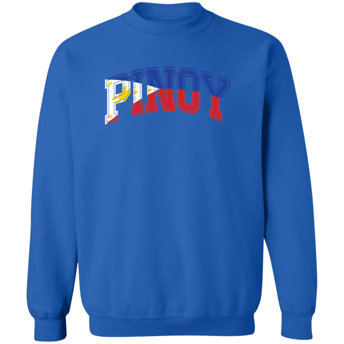 Pinoy with Flag Embedded Unisex Crewneck Pullover Sweatshirt