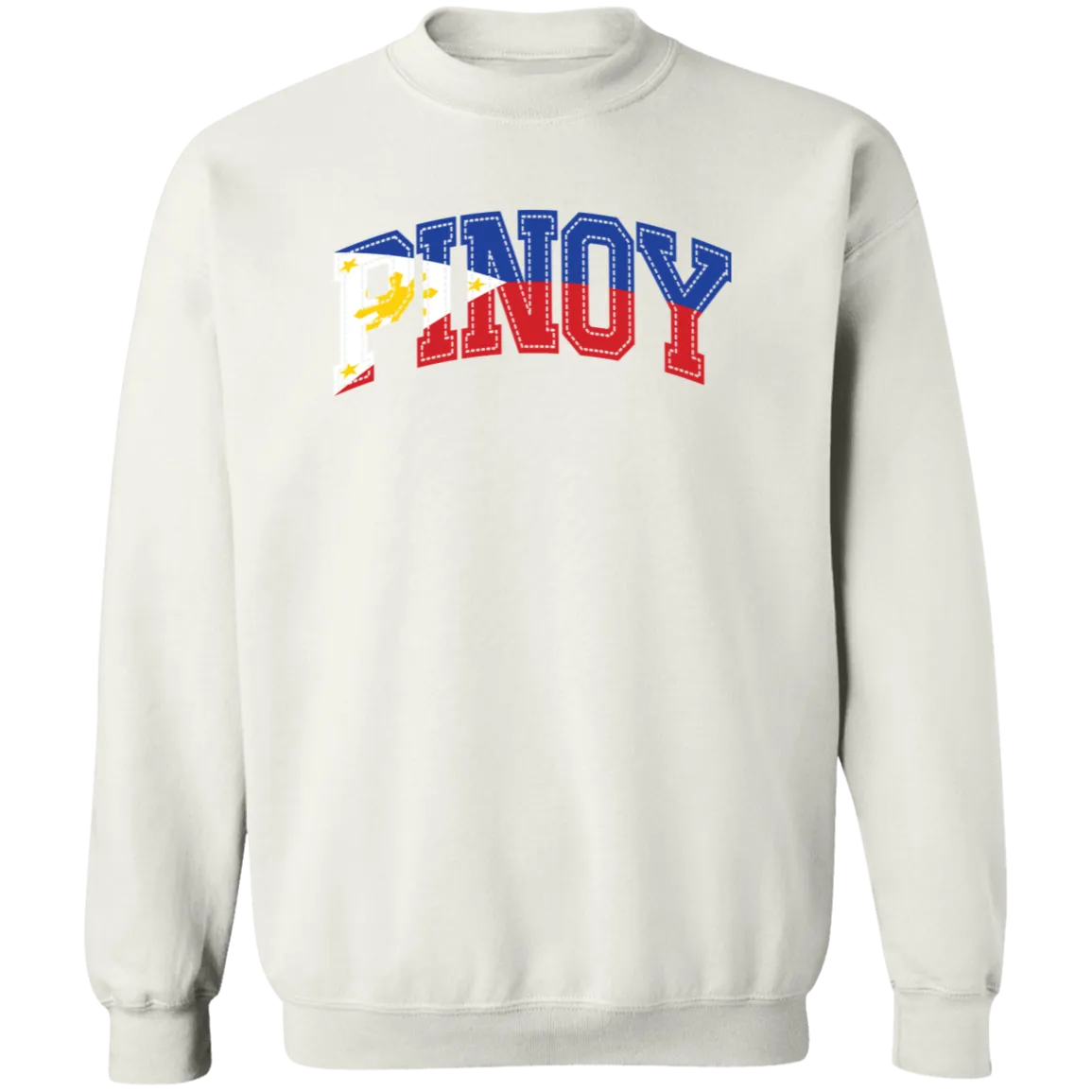 Pinoy with Flag Embedded Unisex Crewneck Pullover Sweatshirt