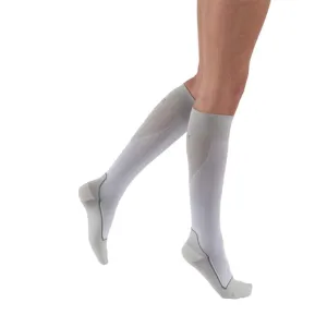 PR/1 JOBST SPORT STOCKING UNISEX, 15-20MMHG, SM, WHITE/GREY, CLOSED TOE