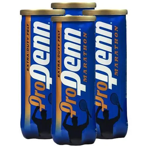 Pro Penn Marathon Extra Duty 3 Tennis Ball Can - 4 Pack