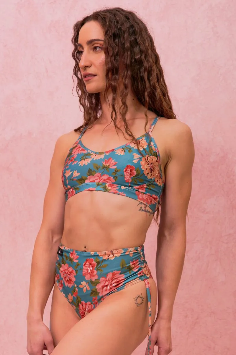 RAD Paradiso Divina Top - Floral Teal