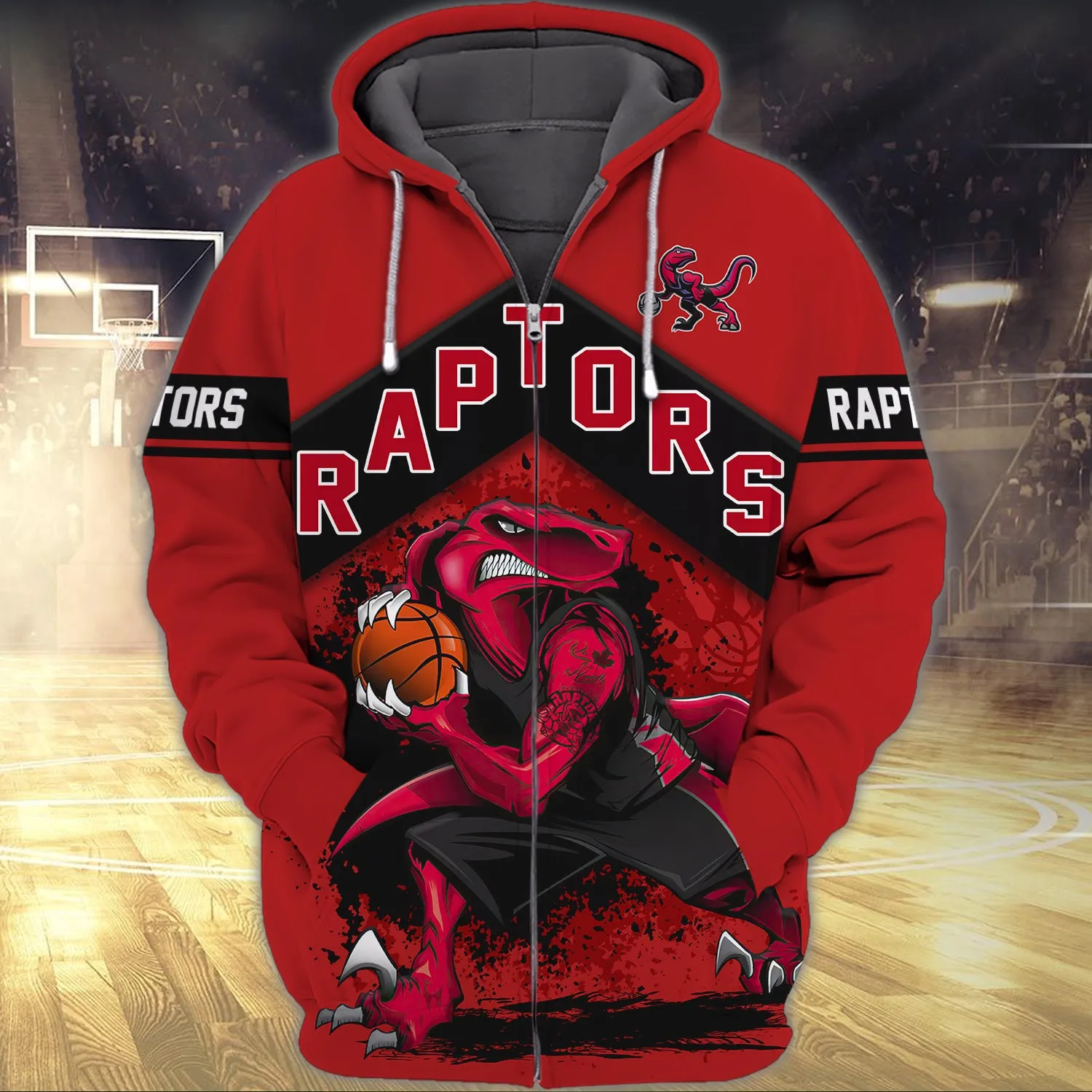 Raptors  - Personalized Name Zipper Hoodie 136