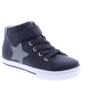 Riley - Navy/Gray Leather
