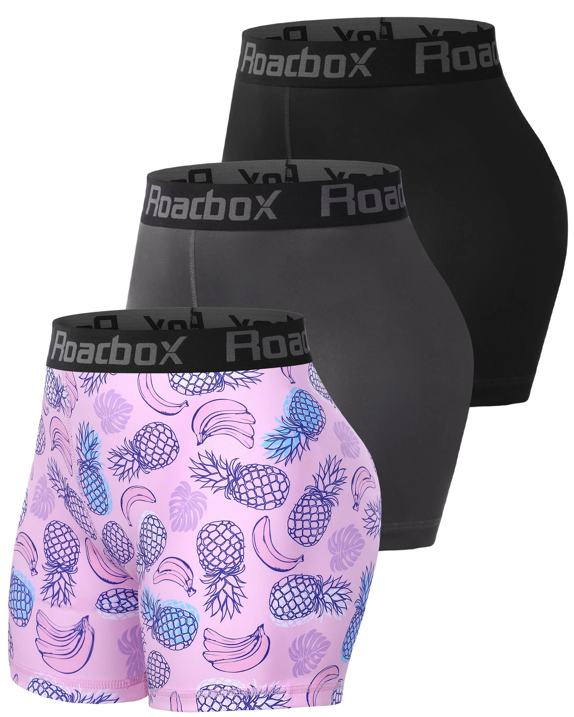 Roadbox Spandex Volleyball Shorts for Women - 4 inch Compression Shorts Summer Outdoor Shorts Cool Dry for Running Workout Yoga
