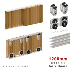 Rothley Ares 2 Wardrobe Sliding Door Track System 70kg