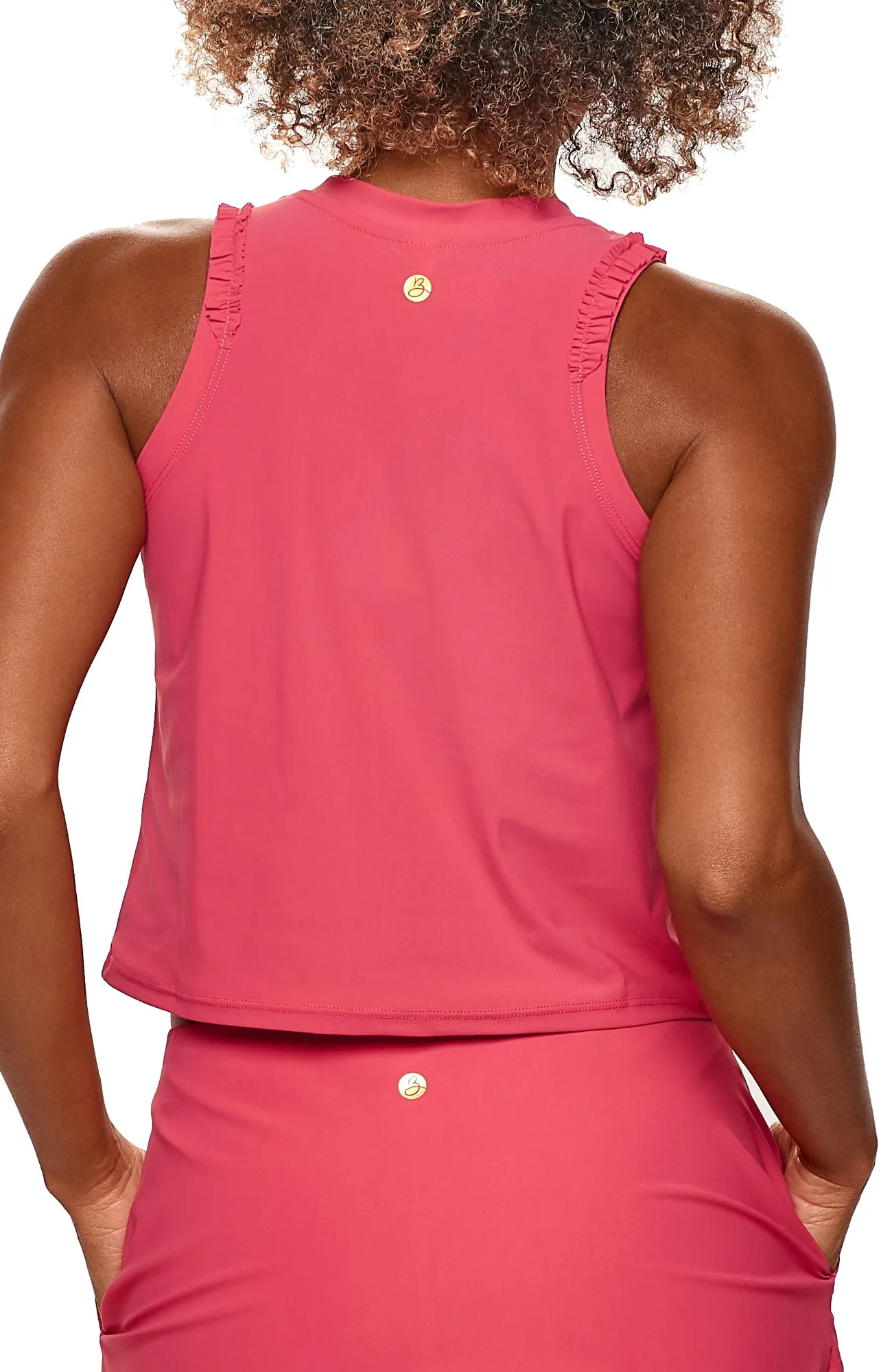Ruffle Tank Top Geranium