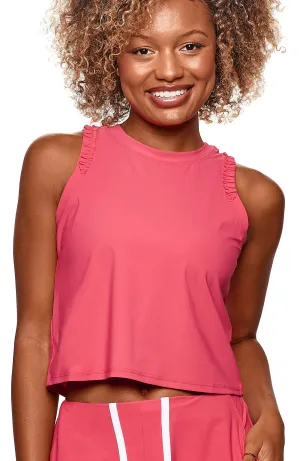 Ruffle Tank Top Geranium