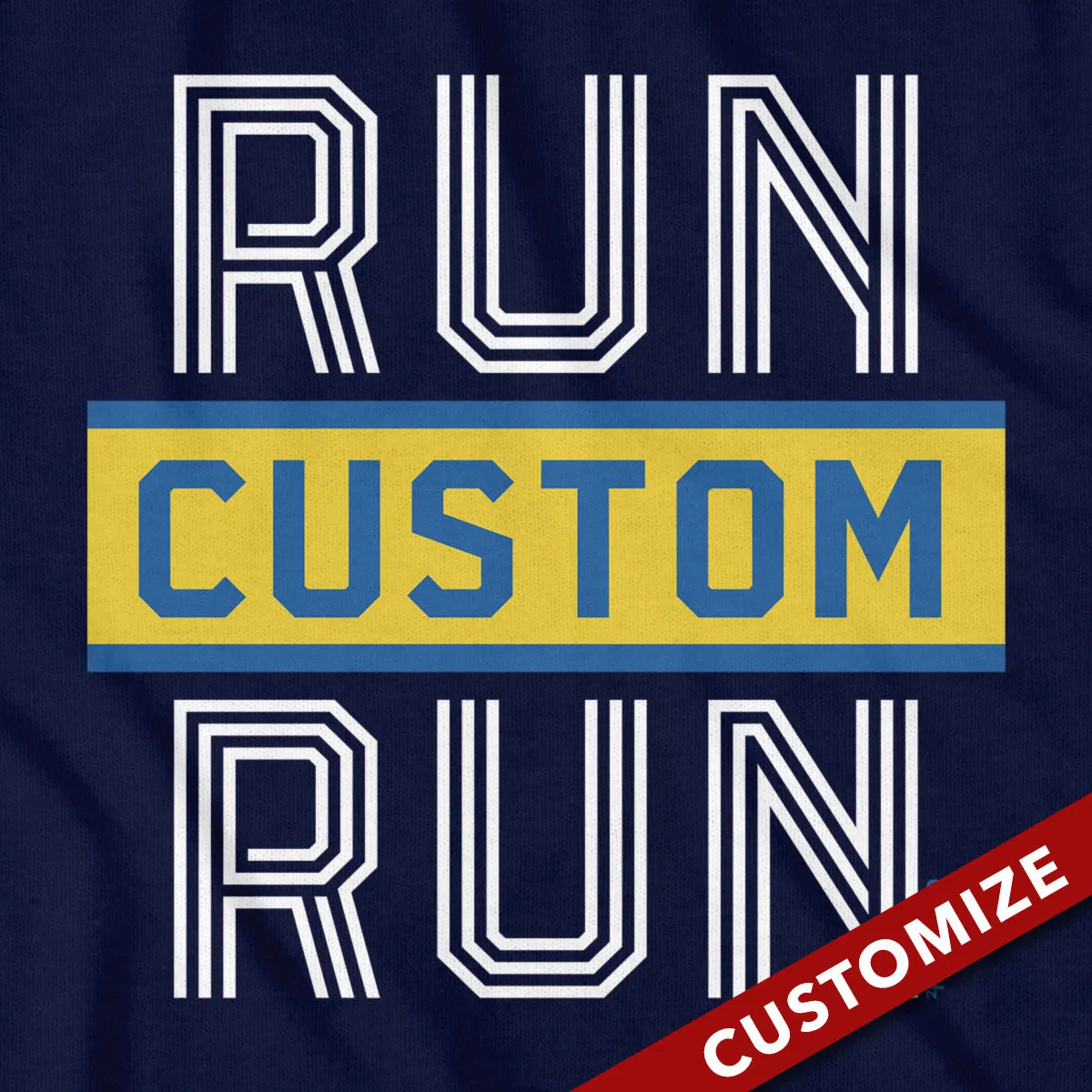 Run Custom Name Run Marathon T-Shirt