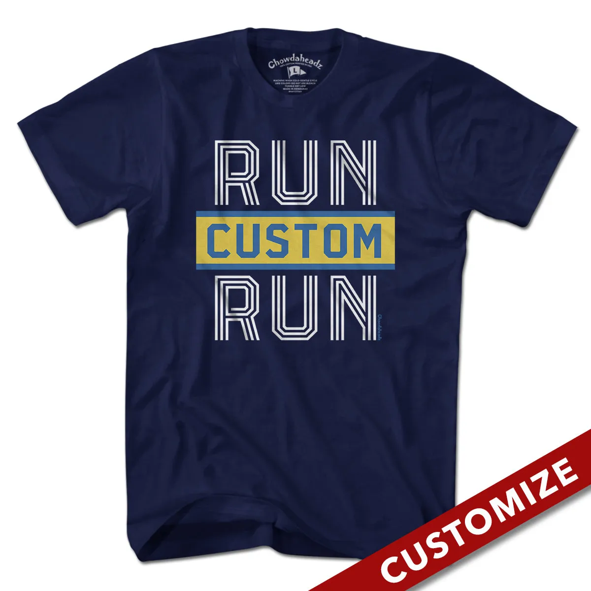 Run Custom Name Run Marathon T-Shirt