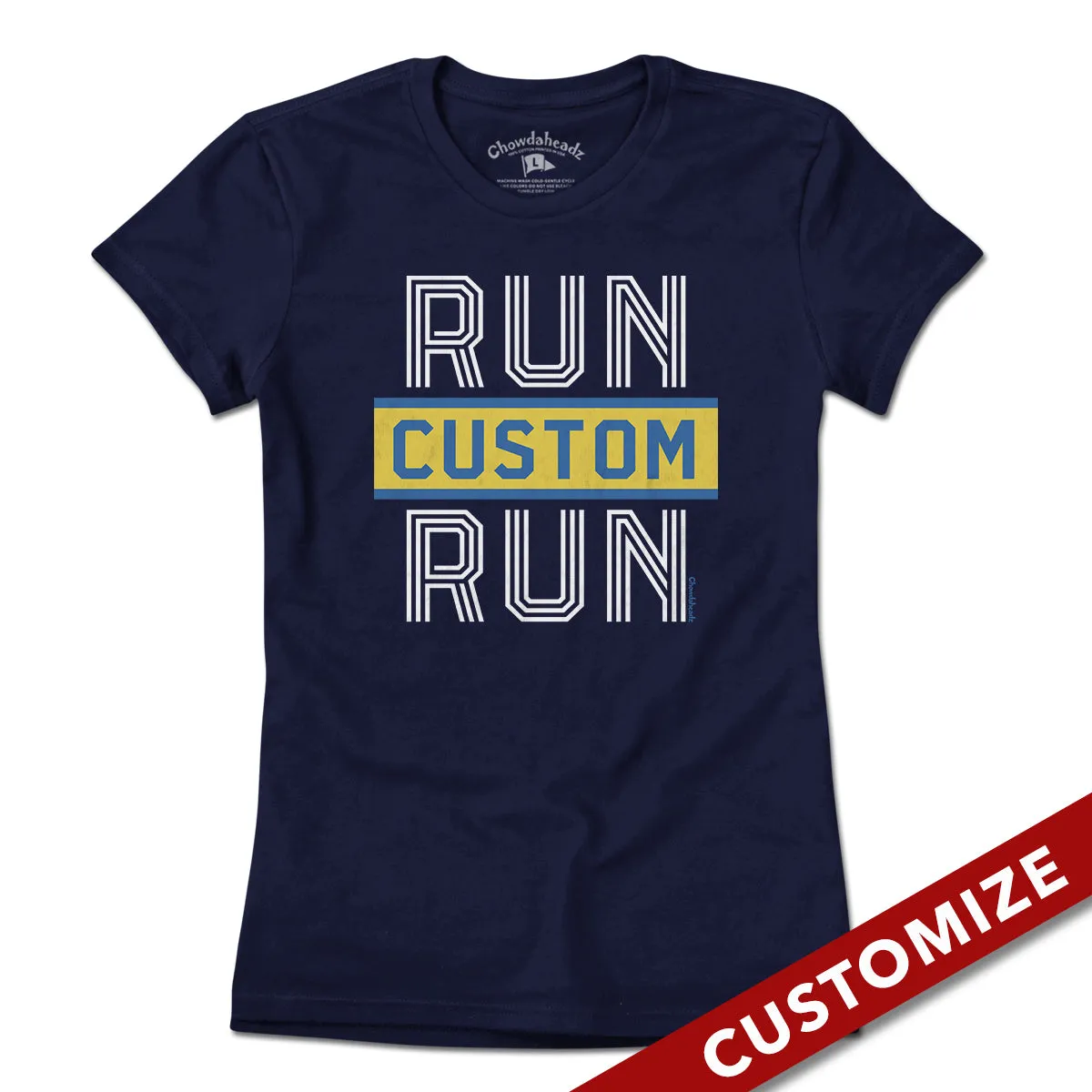 Run Custom Name Run Marathon T-Shirt