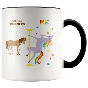 Runner Gift Funny Running Mug for Birthday Best Track Runner Ever Coffee Cup Pole Dancing Unicorn