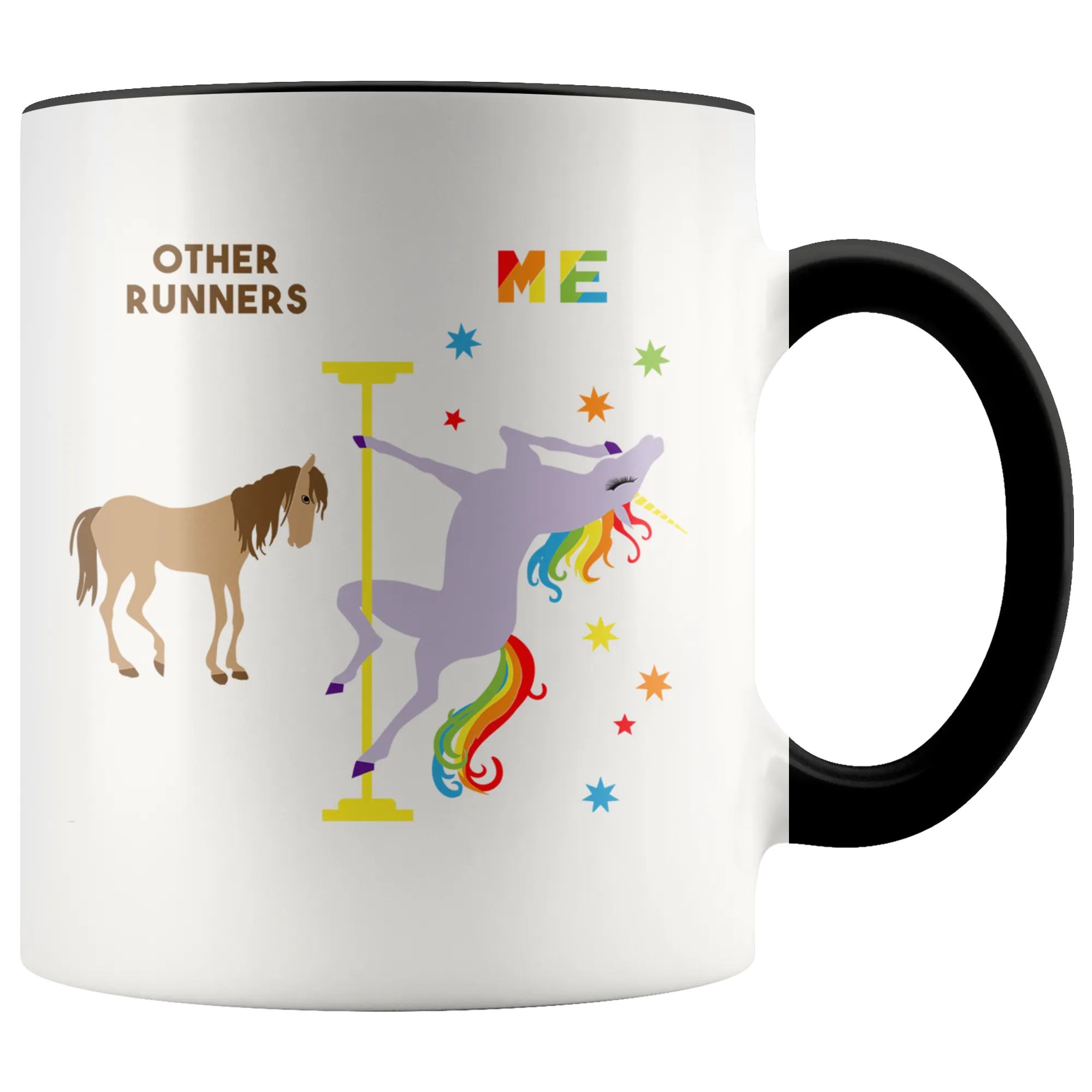 Runner Gift Funny Running Mug for Birthday Best Track Runner Ever Coffee Cup Pole Dancing Unicorn
