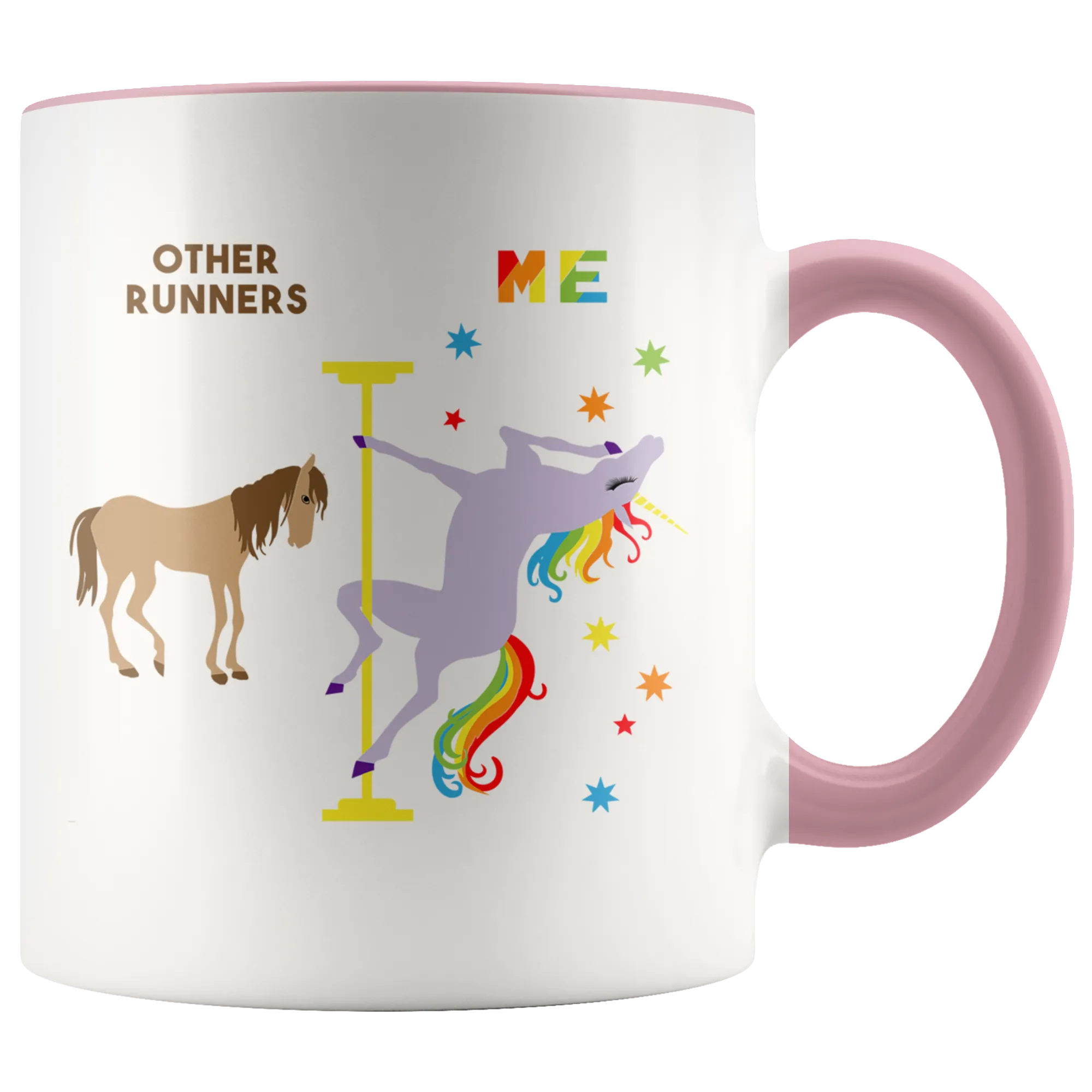Runner Gift Funny Running Mug for Birthday Best Track Runner Ever Coffee Cup Pole Dancing Unicorn
