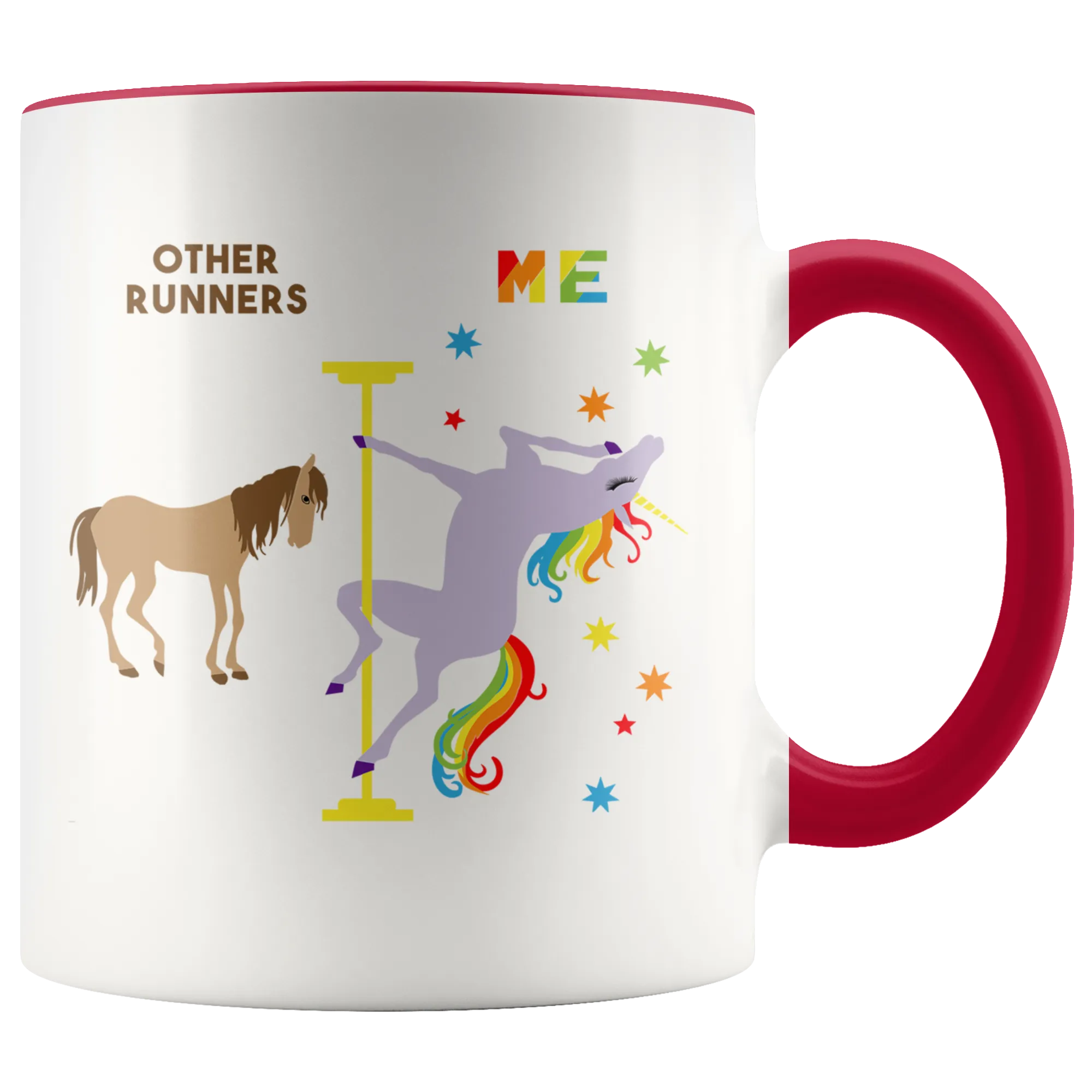 Runner Gift Funny Running Mug for Birthday Best Track Runner Ever Coffee Cup Pole Dancing Unicorn