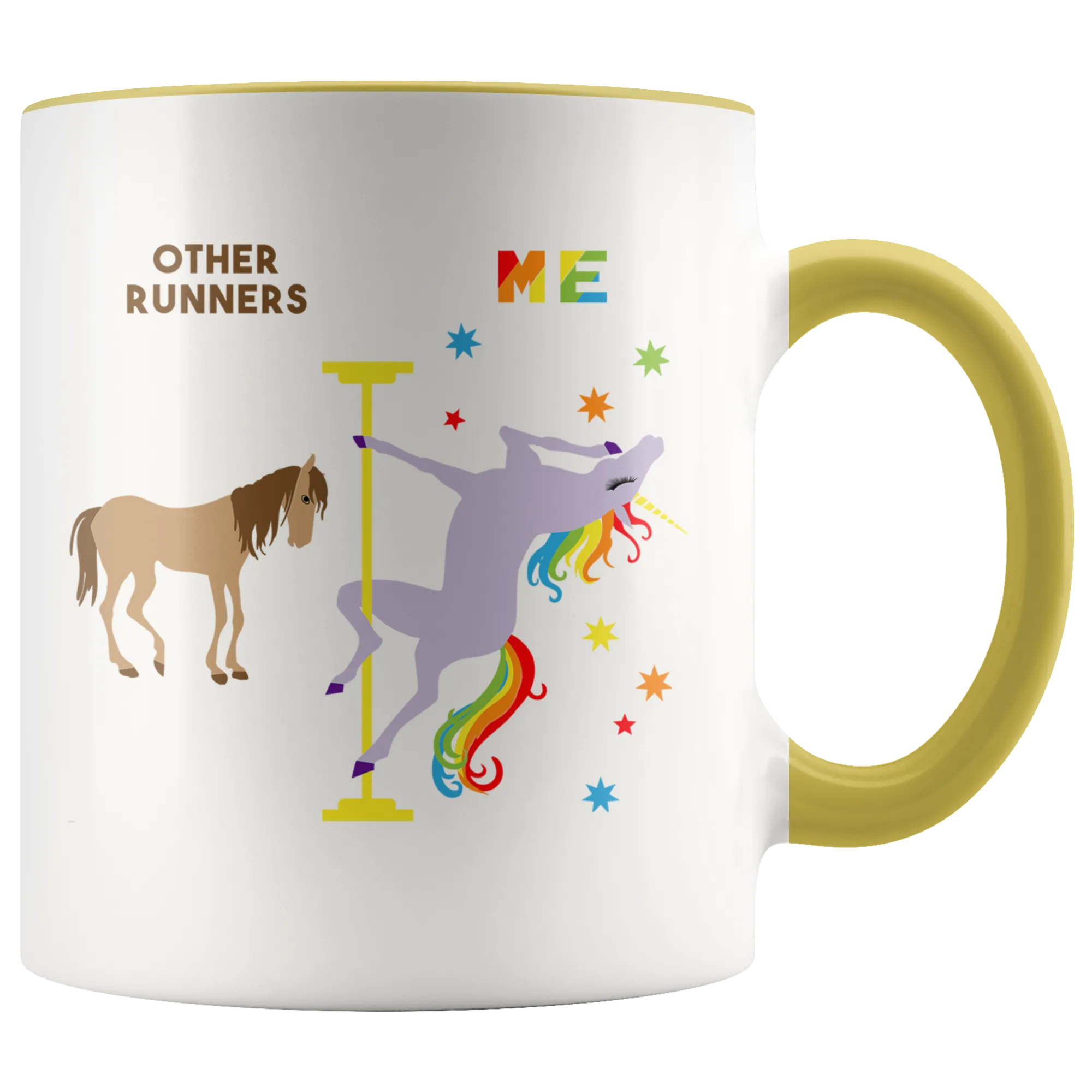 Runner Gift Funny Running Mug for Birthday Best Track Runner Ever Coffee Cup Pole Dancing Unicorn