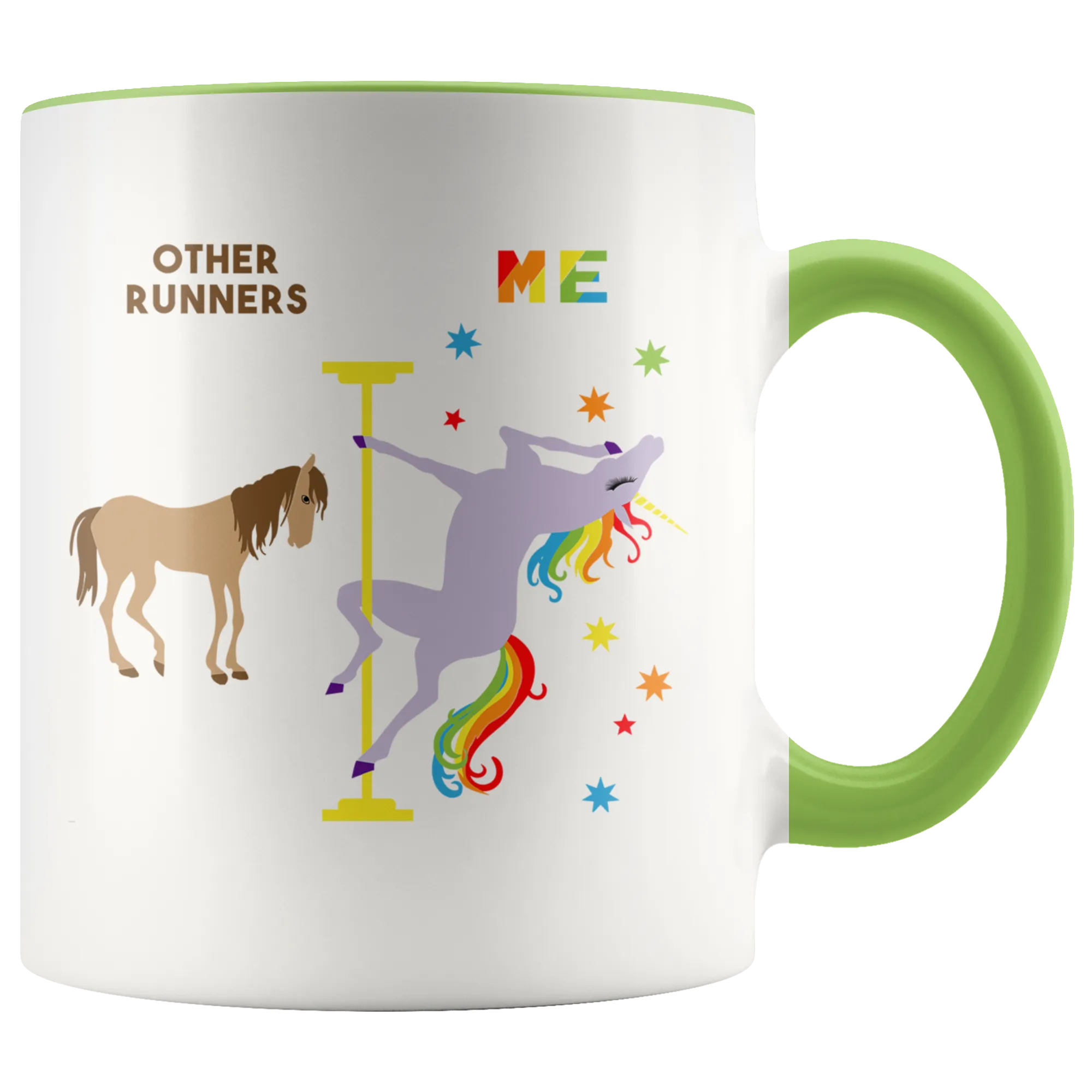 Runner Gift Funny Running Mug for Birthday Best Track Runner Ever Coffee Cup Pole Dancing Unicorn