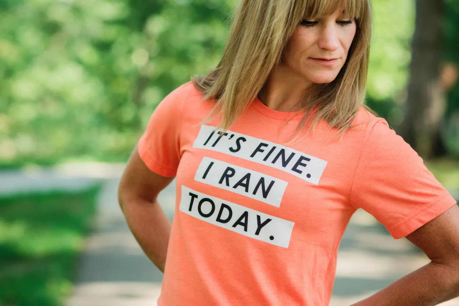 Running T-Shirt - It's Fine. I ran today. - Runner Tshirt