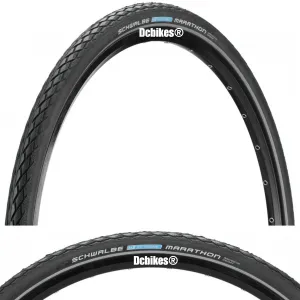 Schwalbe 20 X 1.75 Marathon Twinskin/Plus Green Guard Wired Foldie Touring Tyres Etrto: 47-406 (2 Tires)