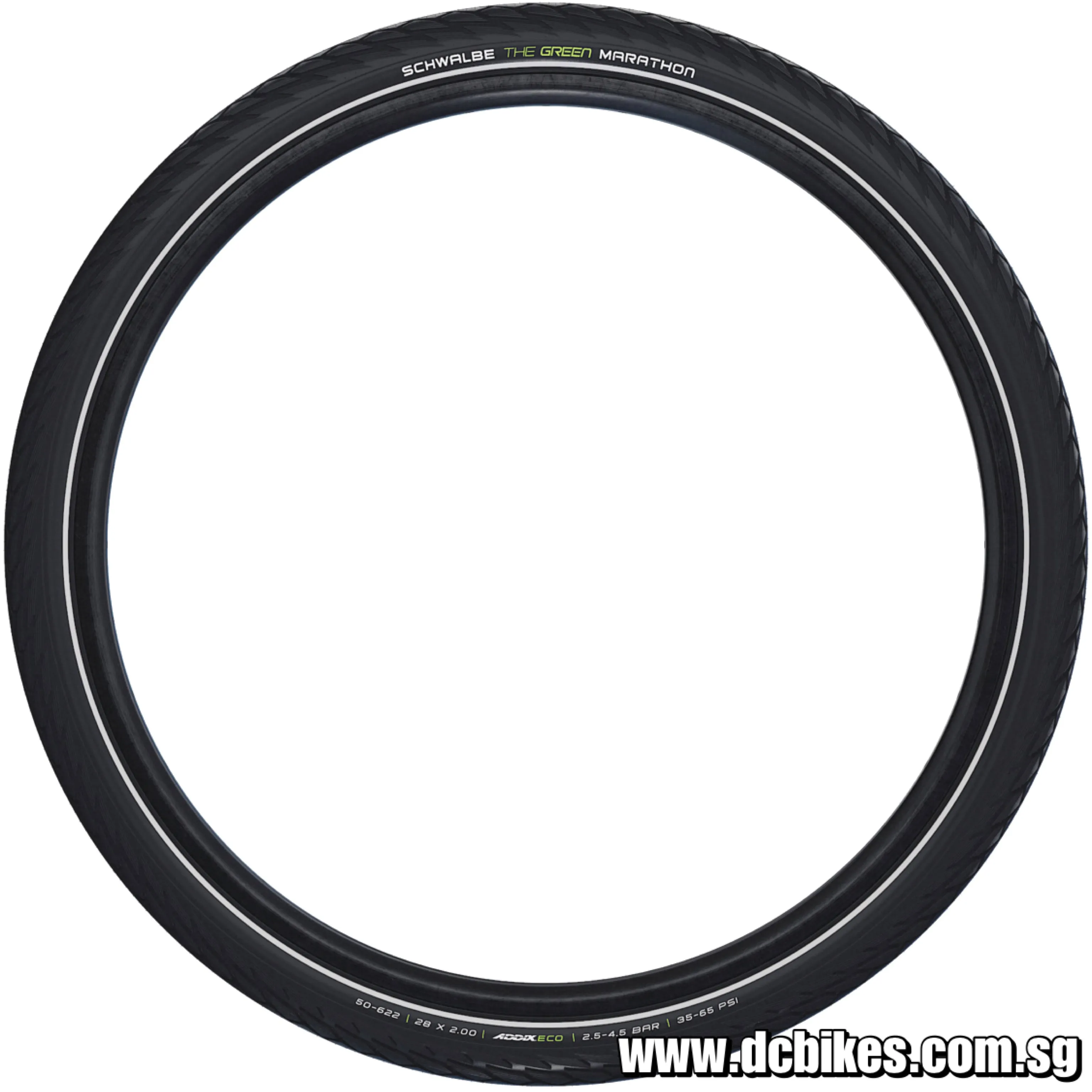 Schwalbe 26 X 1.5 Marathon Performance | Addix Eco | The Green Guard - Ebike Bicycle Black Reflective Wired Bead Tyre (1 Tire)