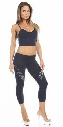 Sexy Concealment Blue Digital Camo Military Athletic Crop Top - Navy Blue/Blue