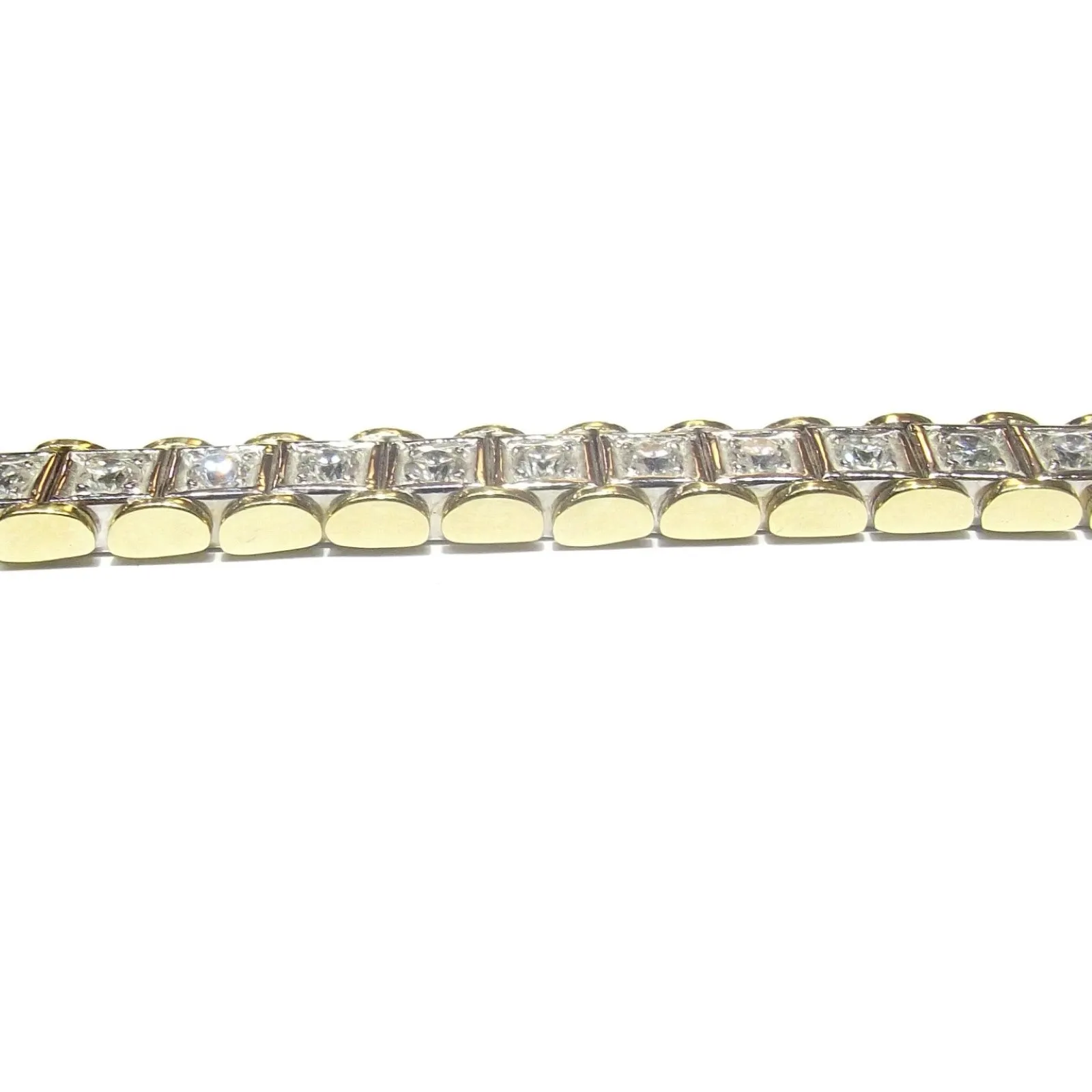 Sidalo Bracelet Tennis Oro White and Yellow 18kt 45.3g Diamonds 4.17CT Color G Puree G Pure VS1 0004BR