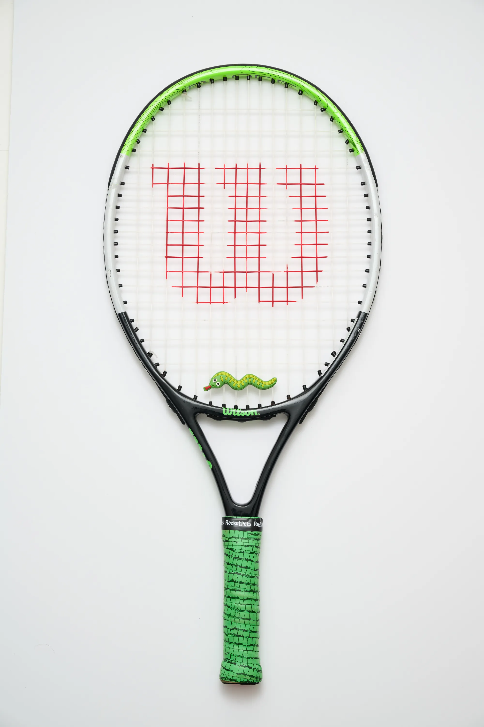 Snake Green Tennis Overgrip Tape and Matching Shock Absorbing Dampener for Tennis Racket