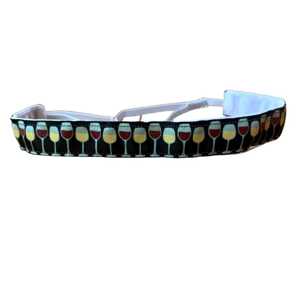 Sparkly Wine Glasses Non Slip Headband