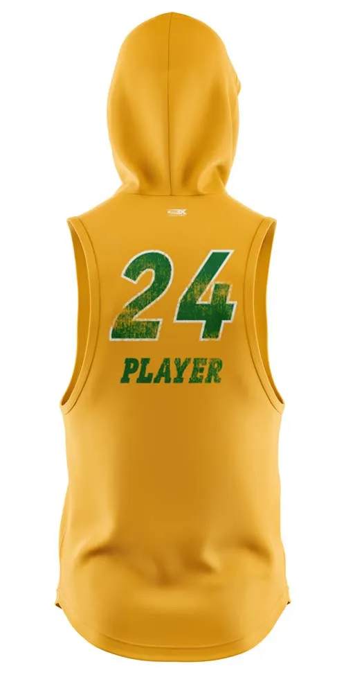 ST. BARTS BUFFALOS Football Sublimated Lightweight Sleeveless Hoodie