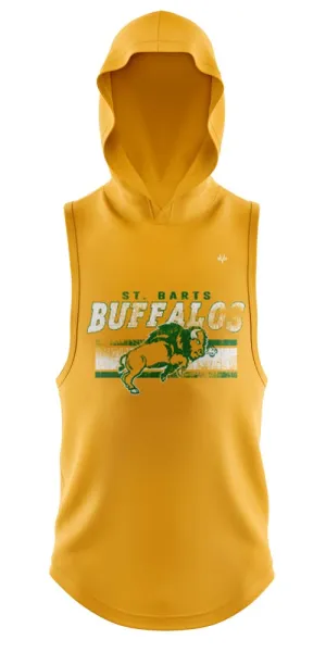 ST. BARTS BUFFALOS Football Sublimated Lightweight Sleeveless Hoodie