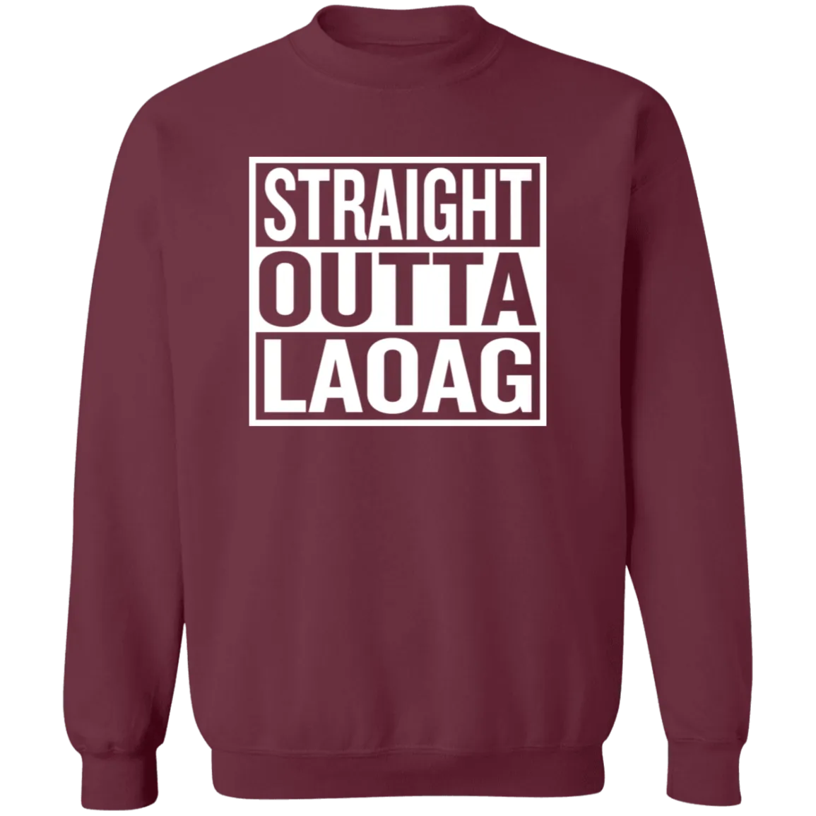 Straight Outta Laoag Unisex Crewneck Pullover Sweatshirt