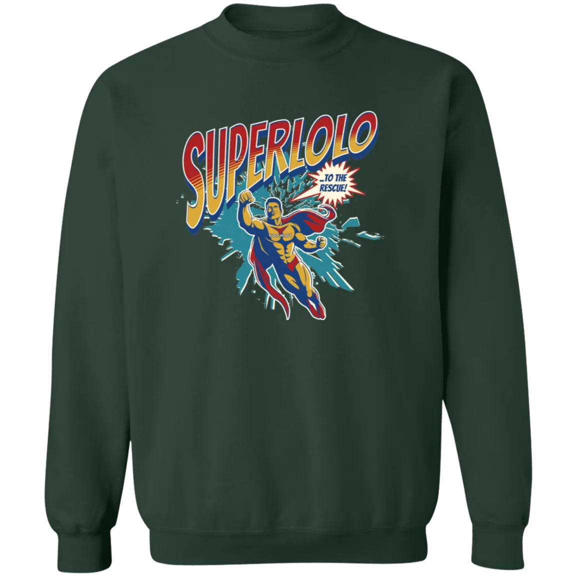 Super Lolo To The Rescue Unisex Crewneck Pullover Sweatshirt
