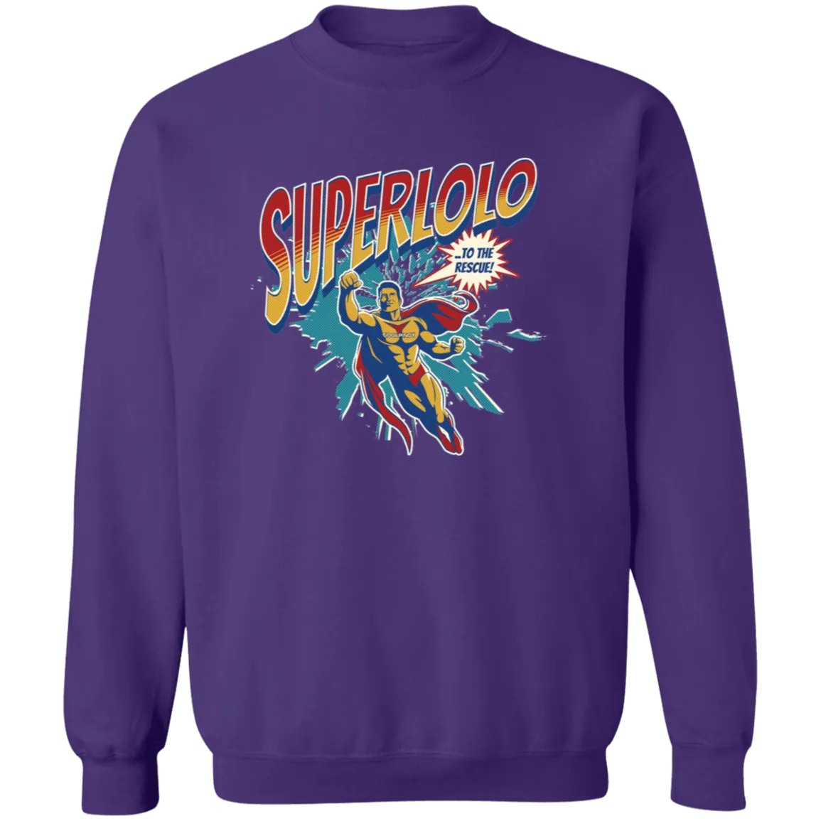 Super Lolo To The Rescue Unisex Crewneck Pullover Sweatshirt
