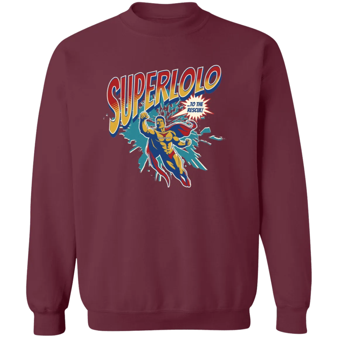 Super Lolo To The Rescue Unisex Crewneck Pullover Sweatshirt
