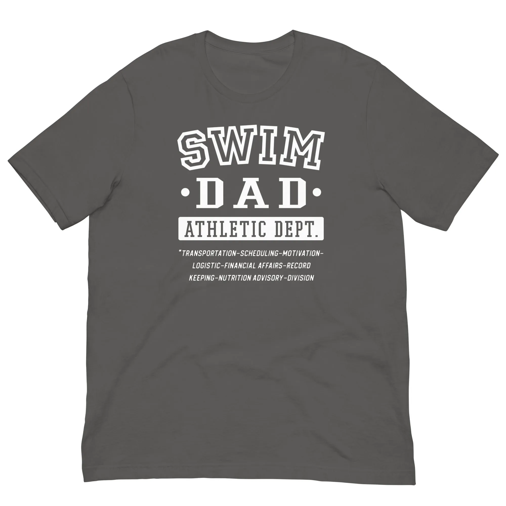 Swim Dad Athletic Dept. Jobs T Shirt