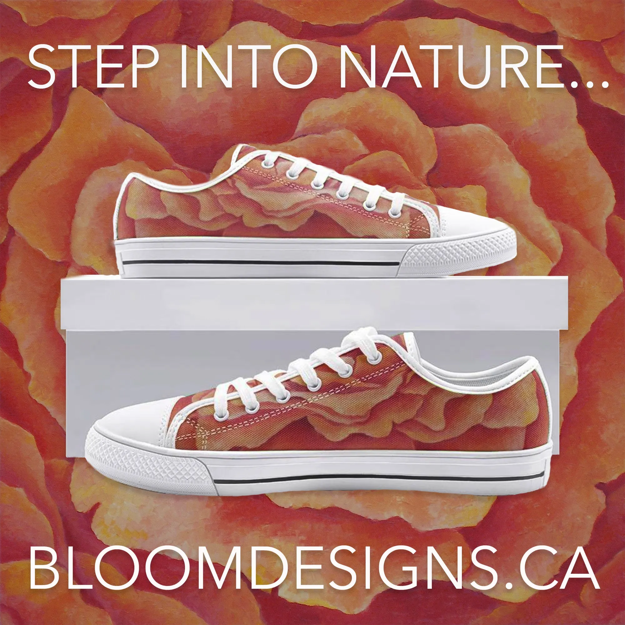 Tangerine Rose Low-top Sneakers
