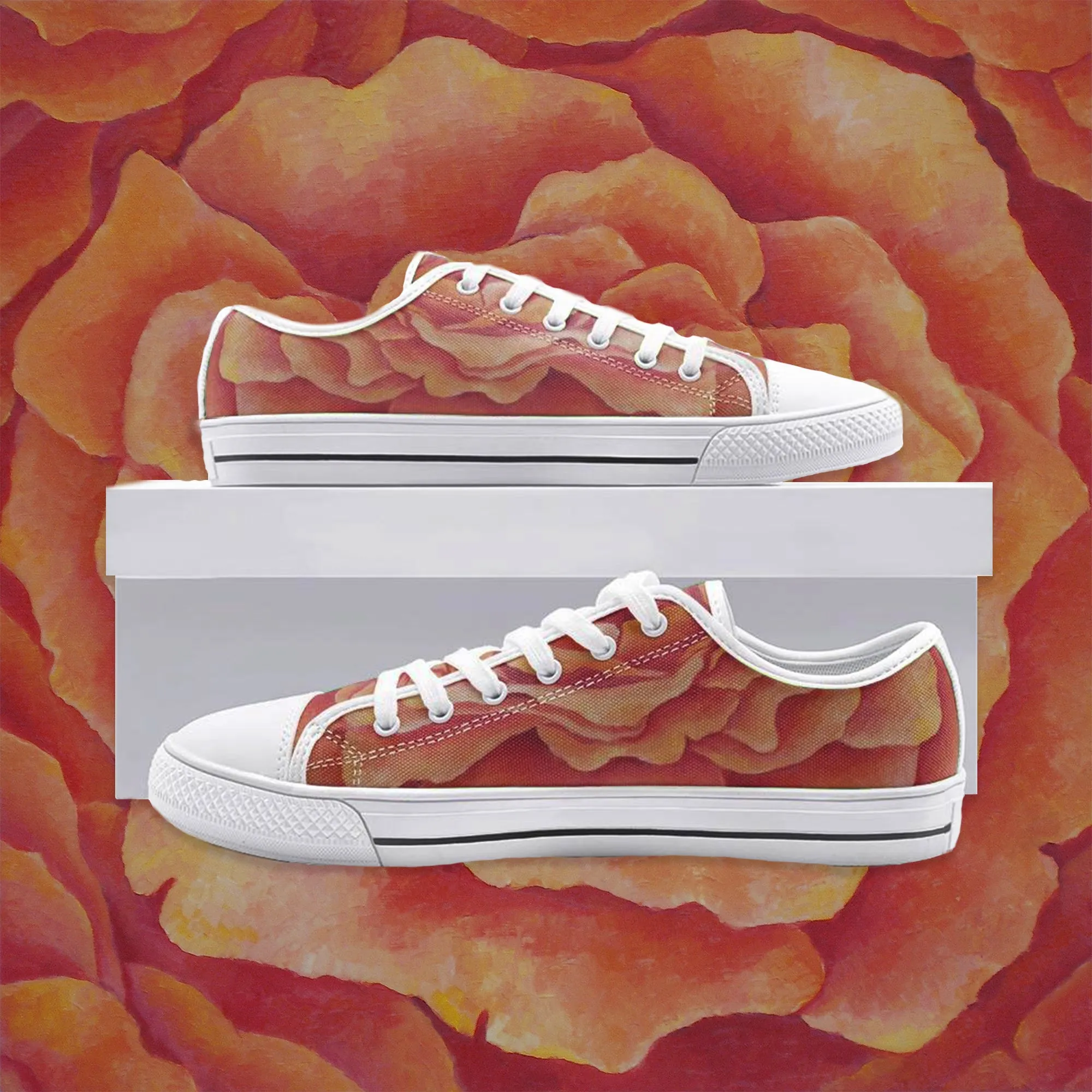Tangerine Rose Low-top Sneakers