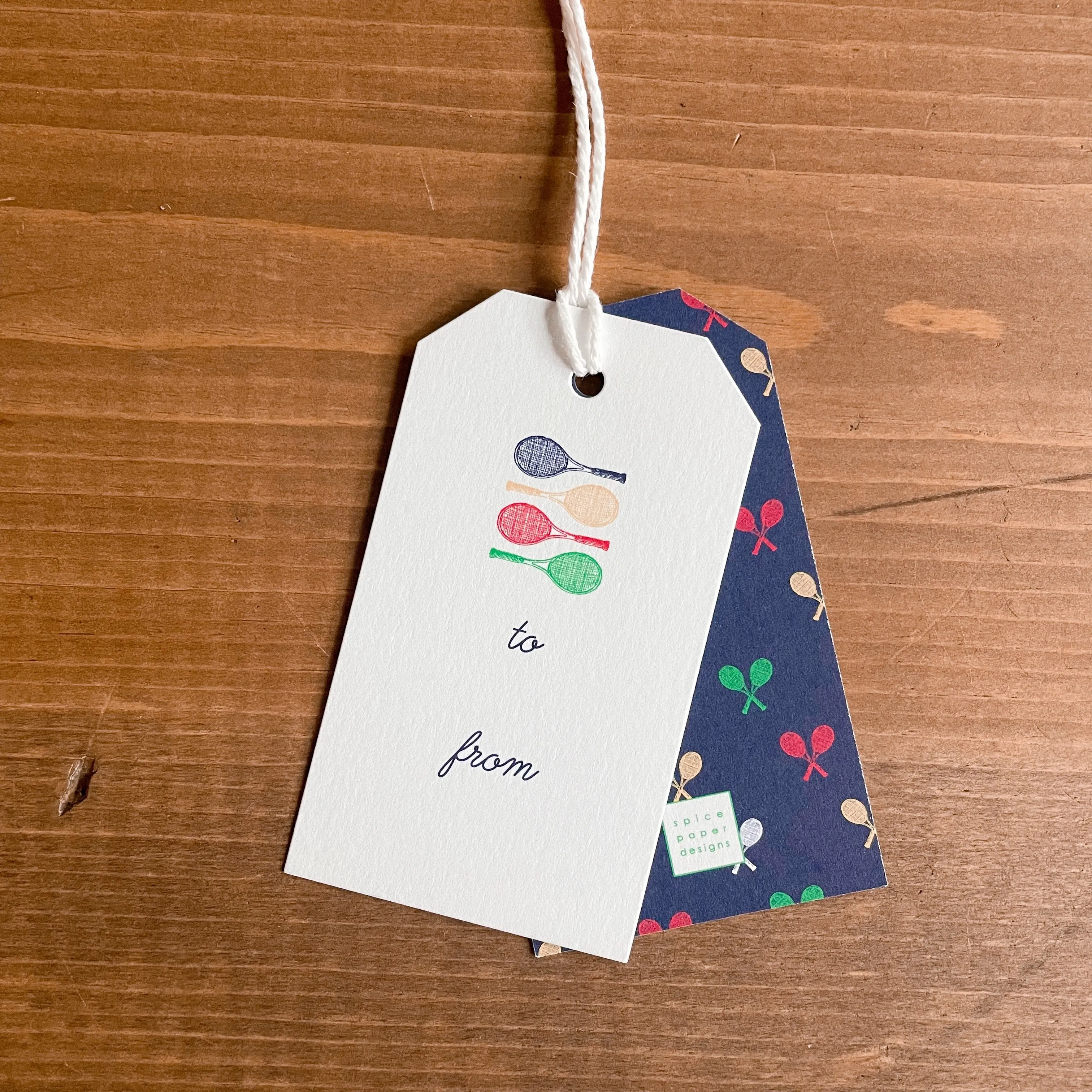 Tennis Hang Tag Set | non-personalized