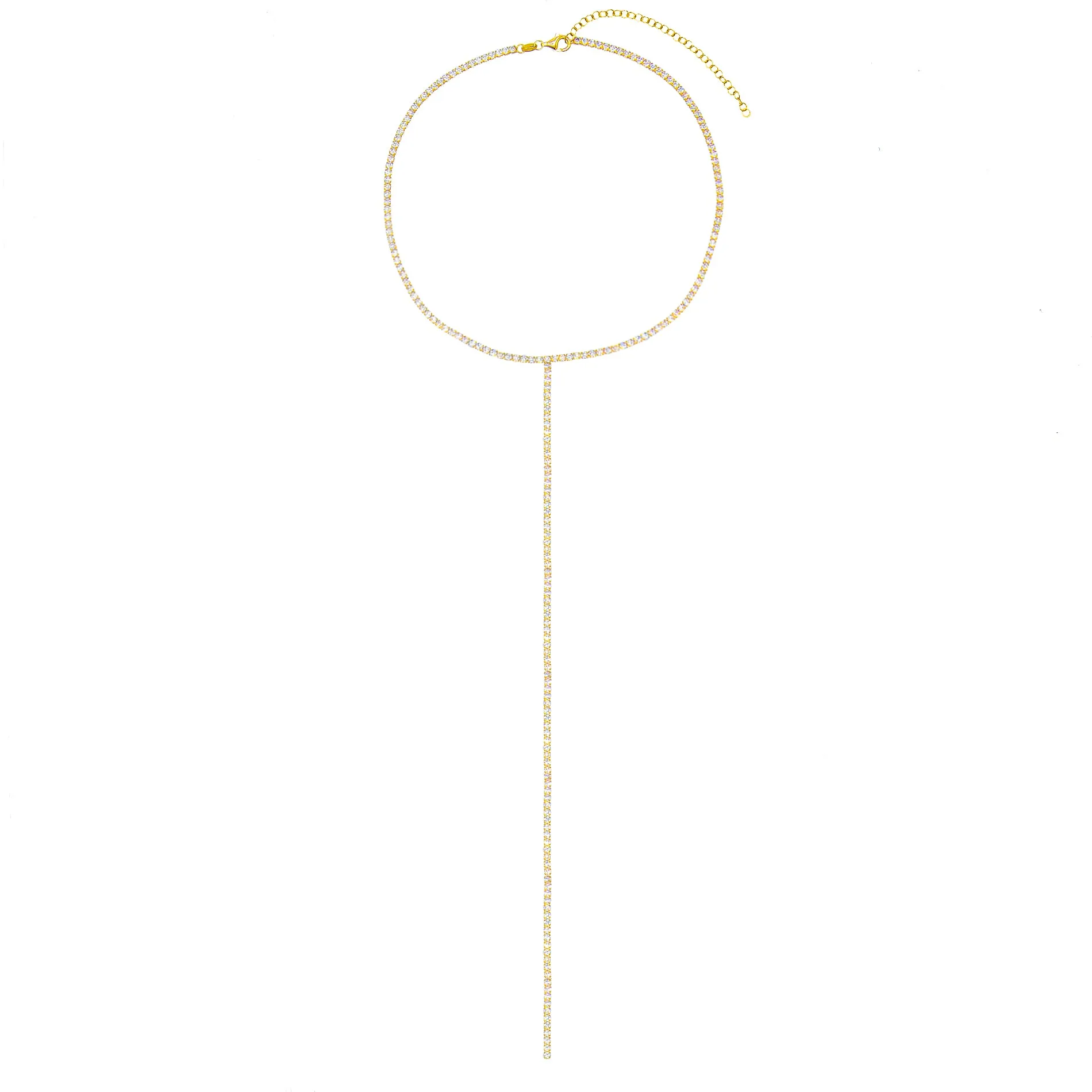 Tennis Lariat Necklace
