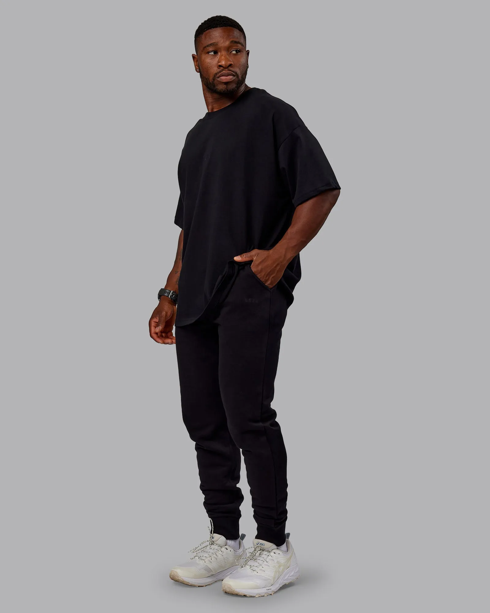 Terry Track Pants - Black