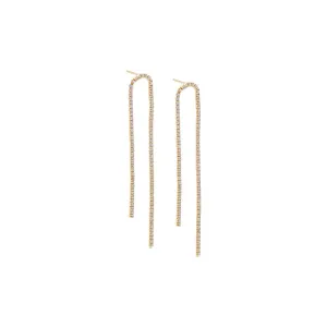 Thin Tennis Loop Stud Earring