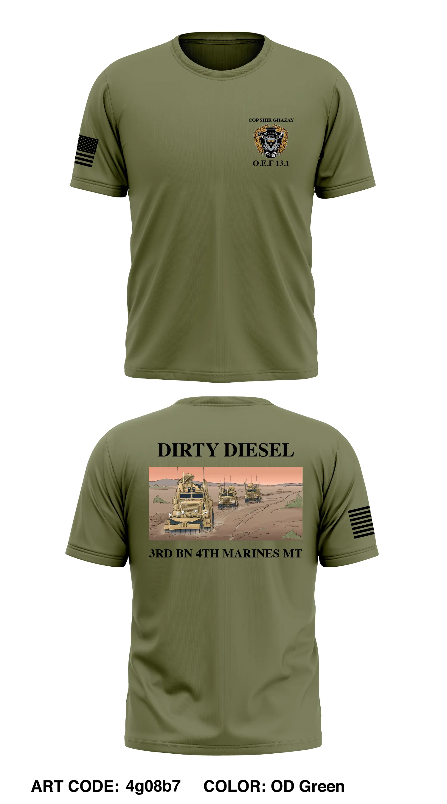 Third BN, 4th Marines  Store 1 Core Men's SS Performance Tee - 4g08b7
