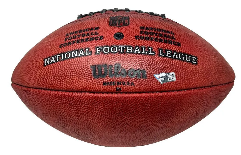 Tom Brady Autographed Lets Go Metallic Patriots Logo Football Fanatics LE 12/12