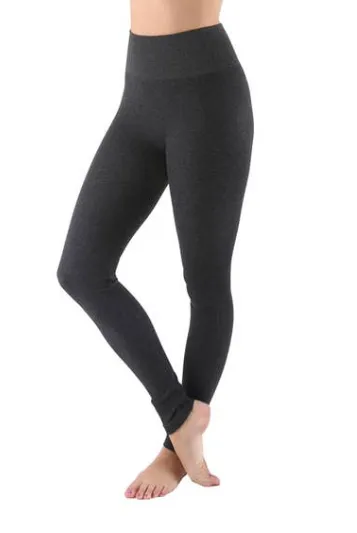 Tummy Tuck Solid Leggings - Black