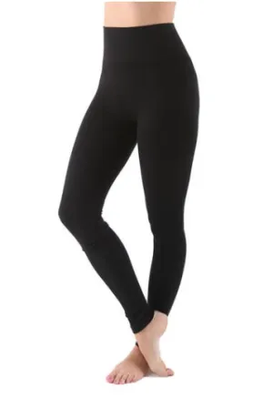 Tummy Tuck Solid Leggings - Black