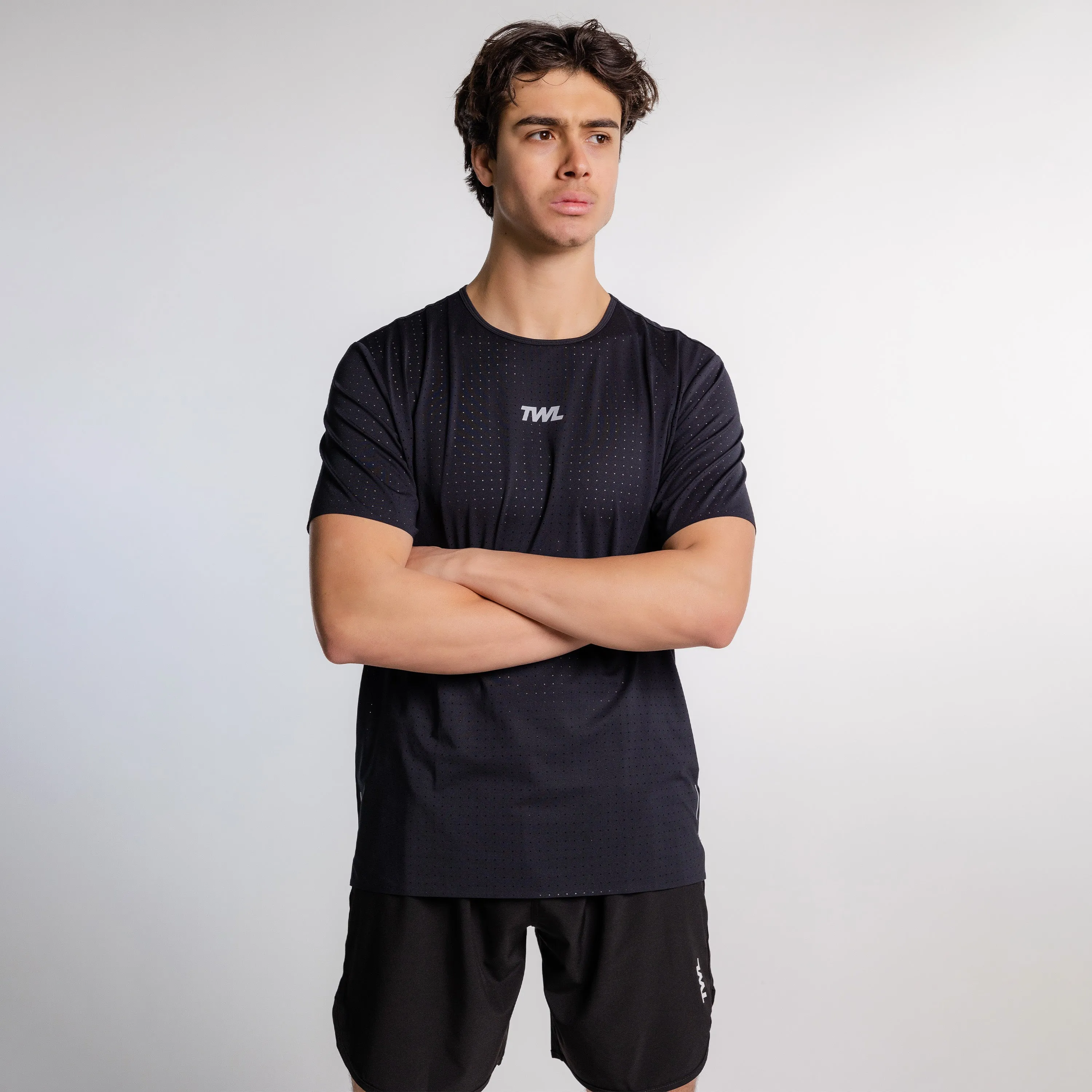 TWL - MEN'S PACE T-SHIRT - BLACK/SILVER REFLECTIVE