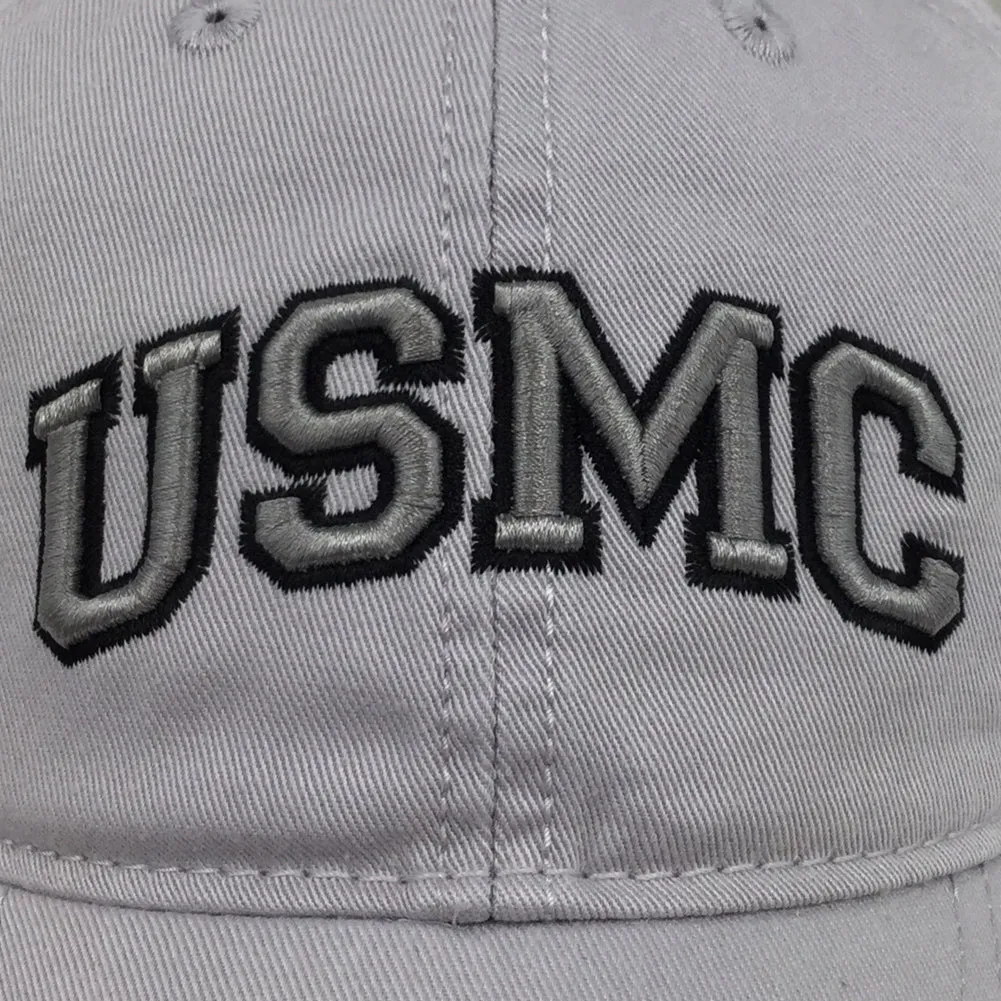 USMC Arch Low Profile Hat (Silver)