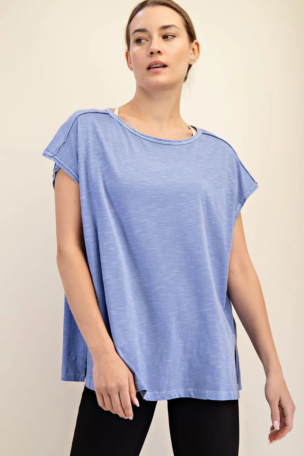 Walker Mineral Washed Short Sleeve Top
