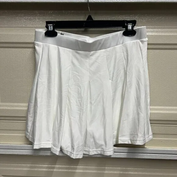 WeWoreWhat Revolve Athletic Tennis Skort Pleated LARGE Solid Optic White