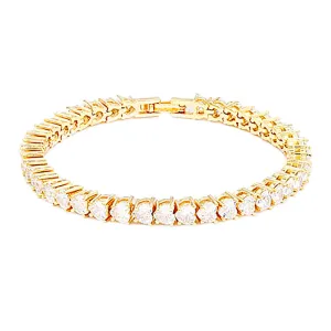 White Heart Tennis Bracelet