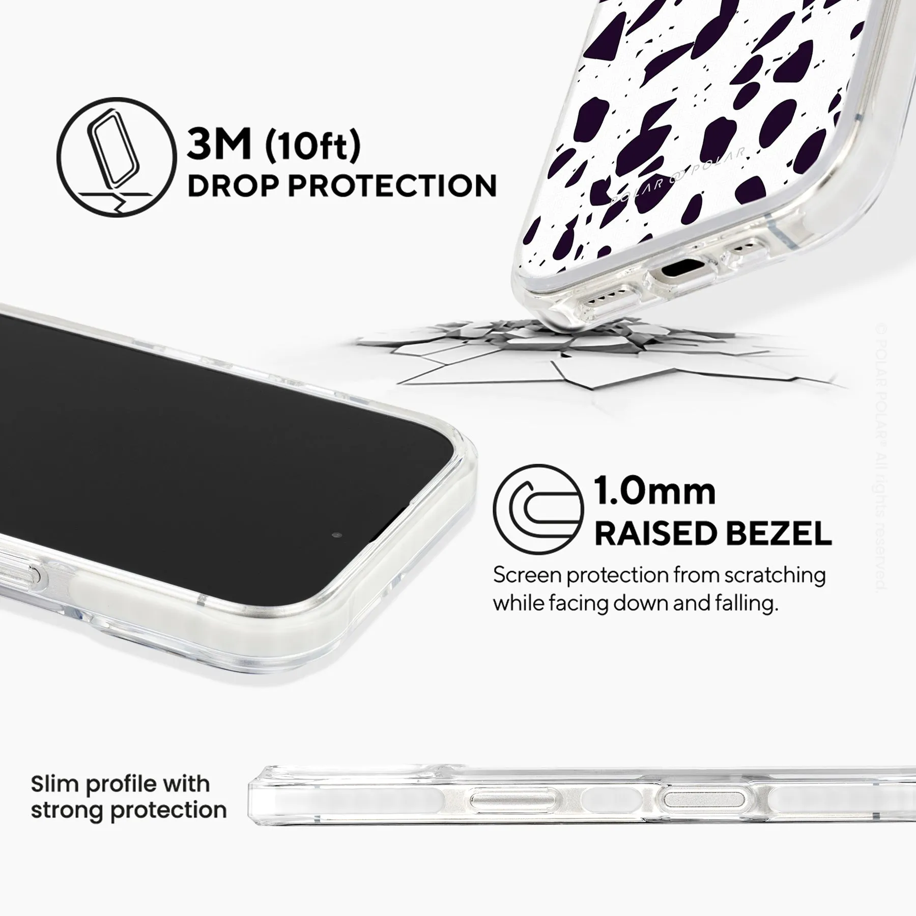 White Rocky Road Terrazzo - iPhone 16 Plus Clear Bumper MagSafe Case
